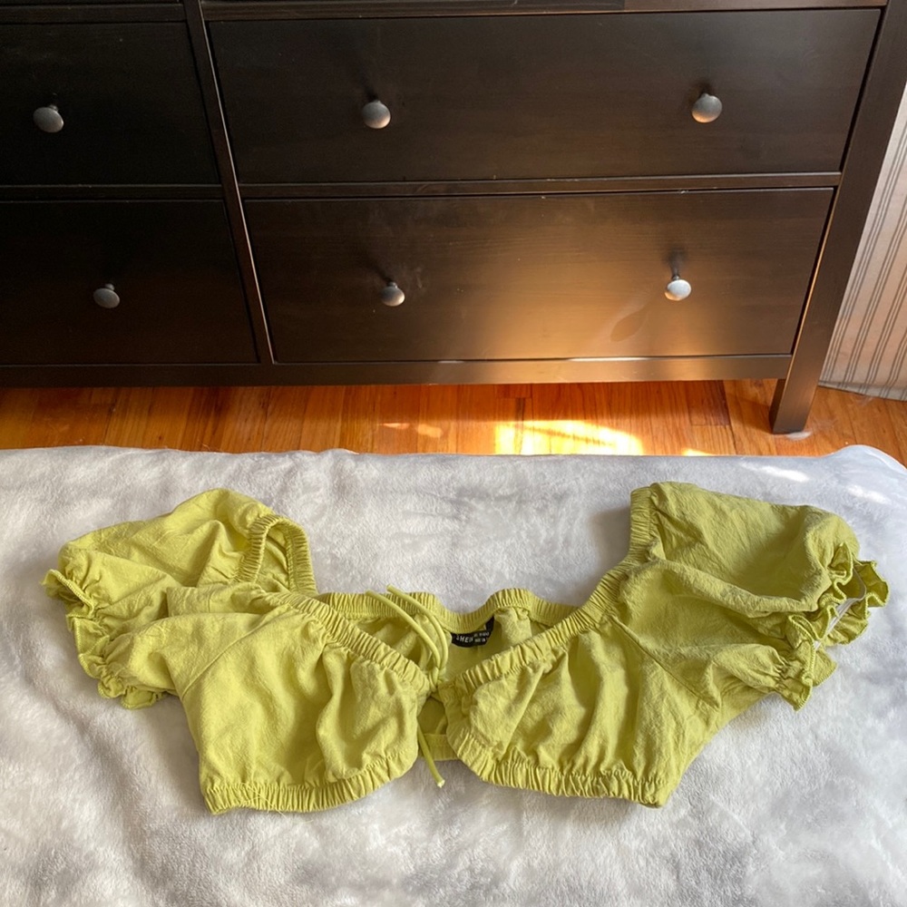 Light green shein crop top